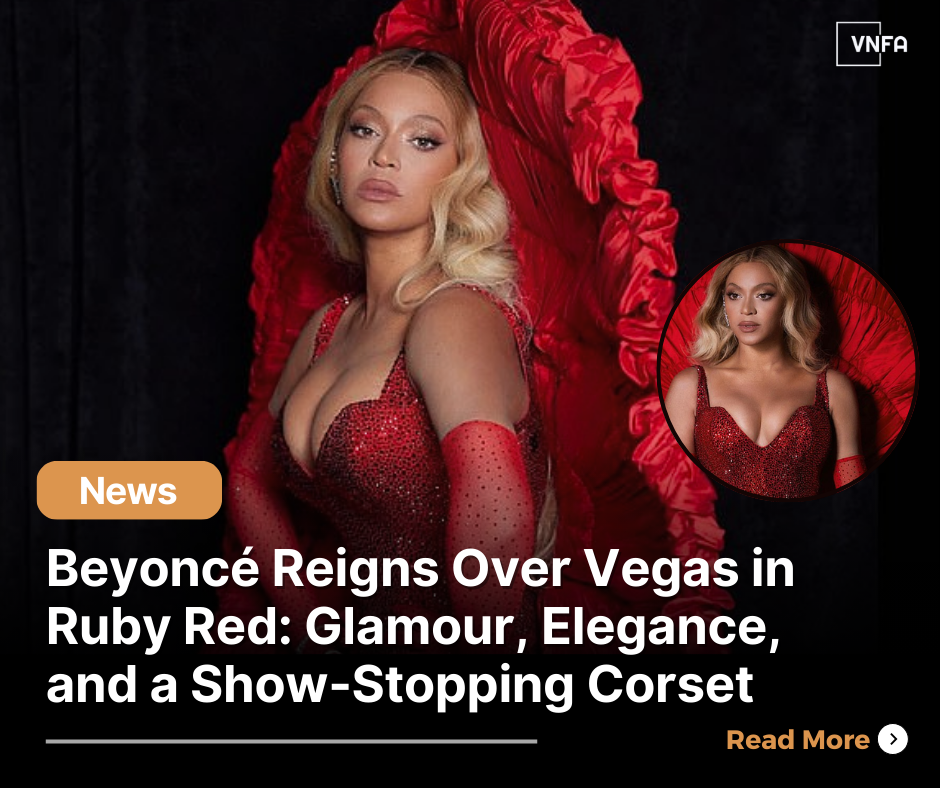 Beyoncé Reigns Over Vegas in Ruby Red: Glamour, Elegance, and a Show-Stopping Corset